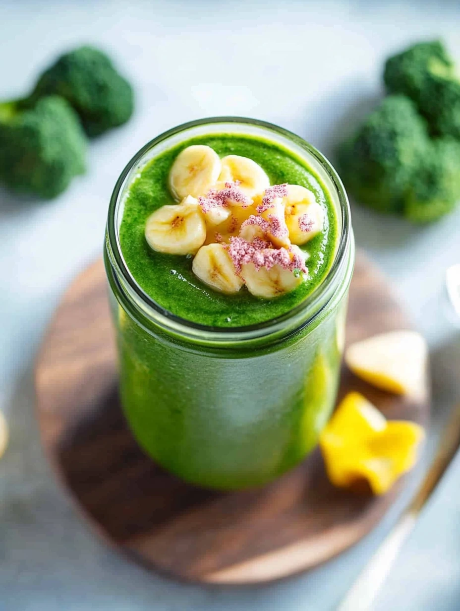 A glass of green detox smoothie