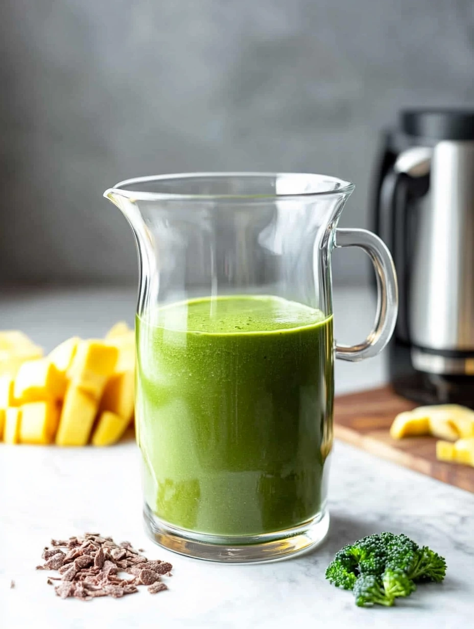 Green detox smoothie, easy recipe