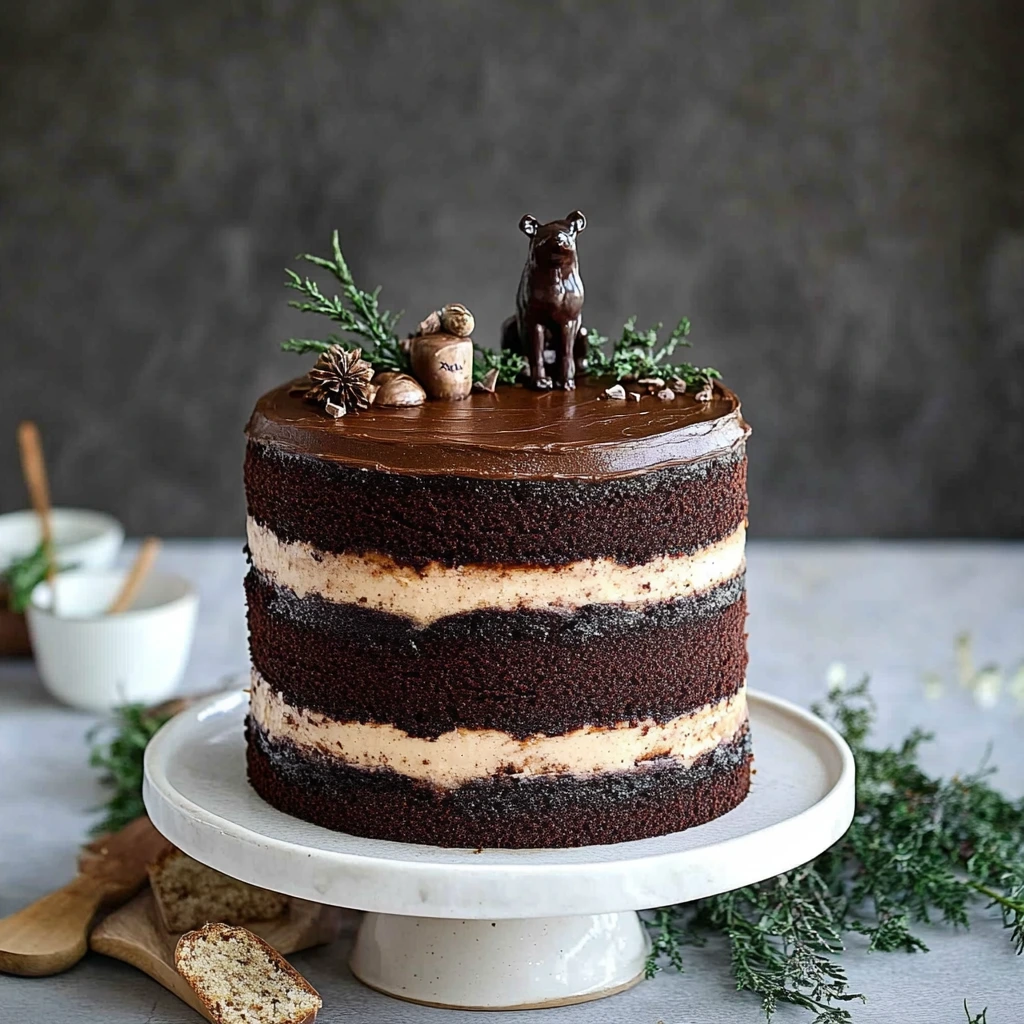 Healthy chocolate layer cake (birthday treat)