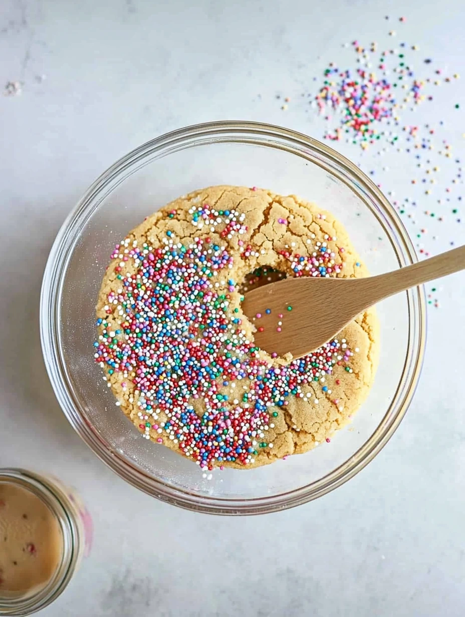 Preparing Confetti cookies