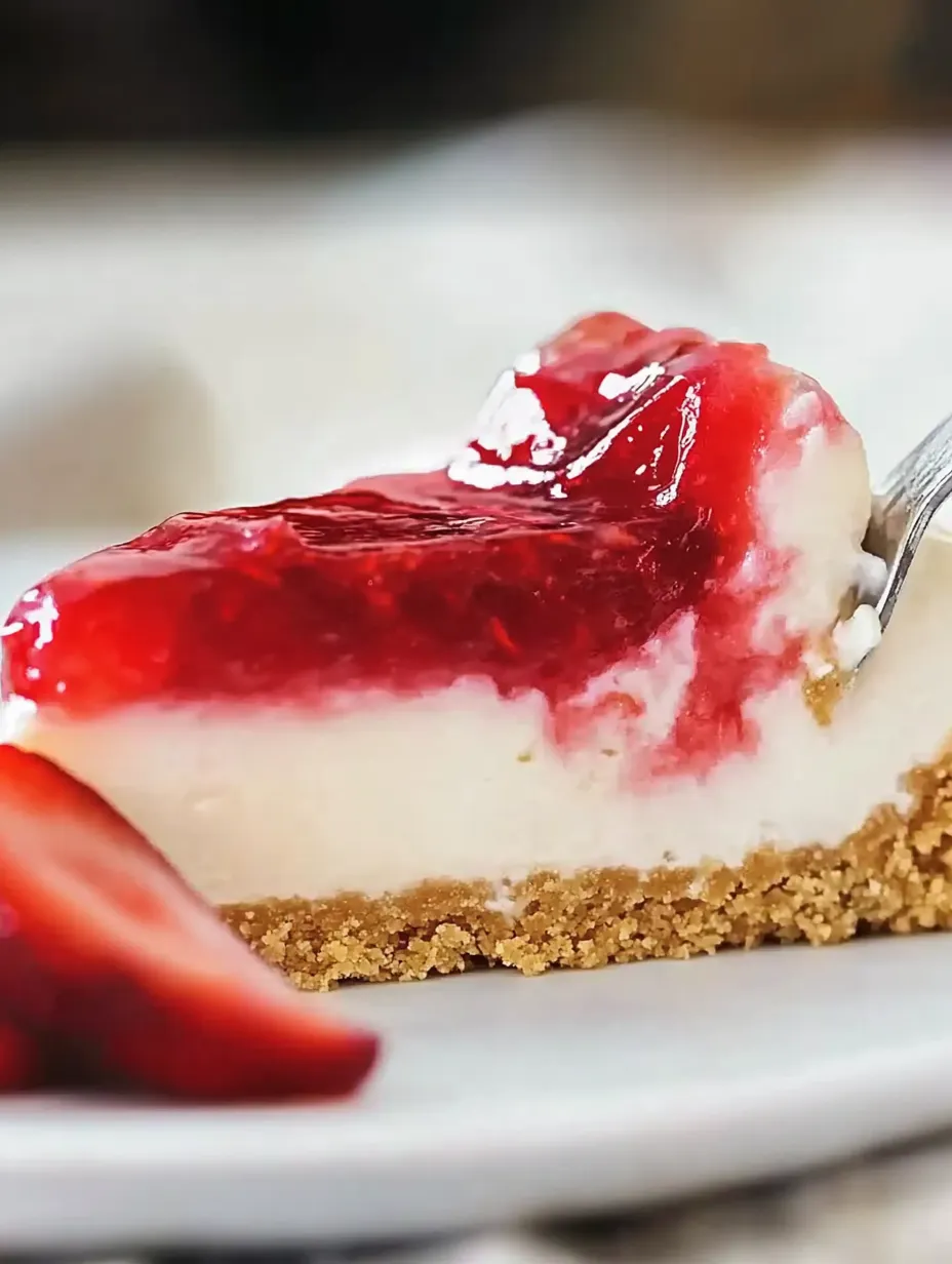 Quick no-bake strawberry cake with vanilla pudding