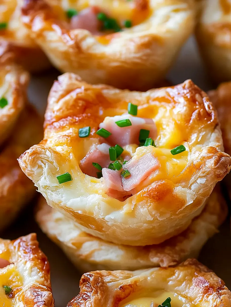 Quick ham and cheese bites