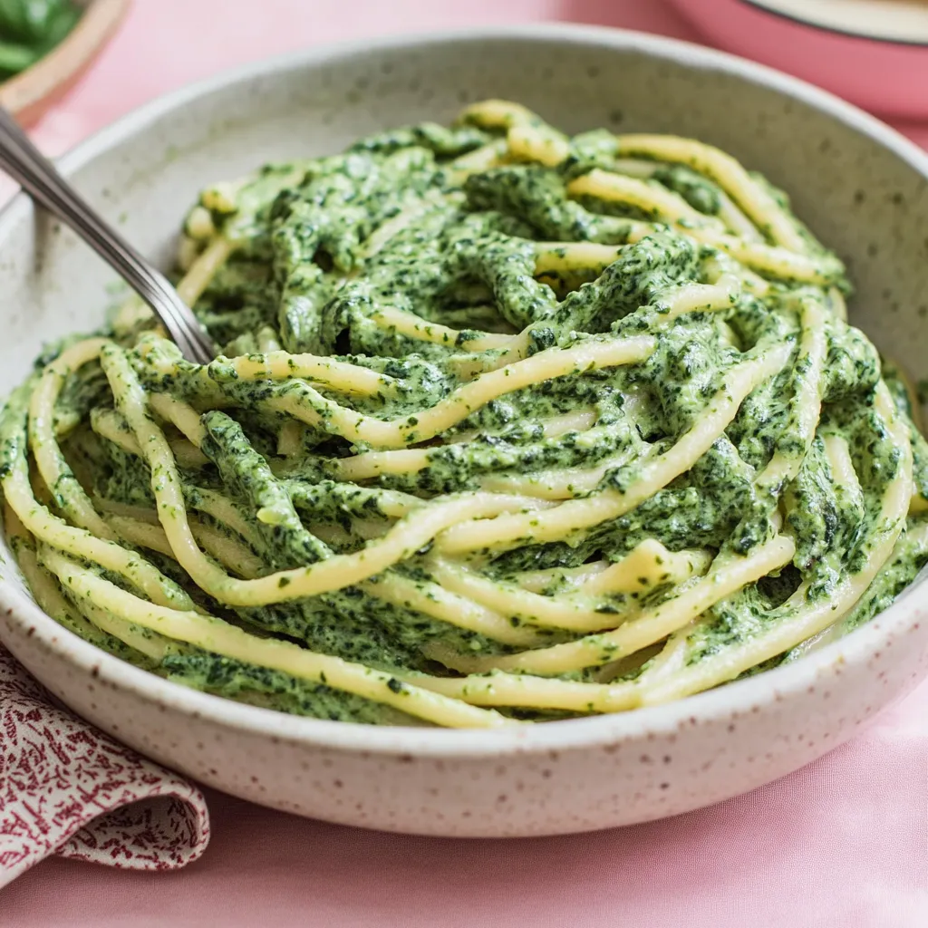 Spinach pasta – quick, vegan, and creamy