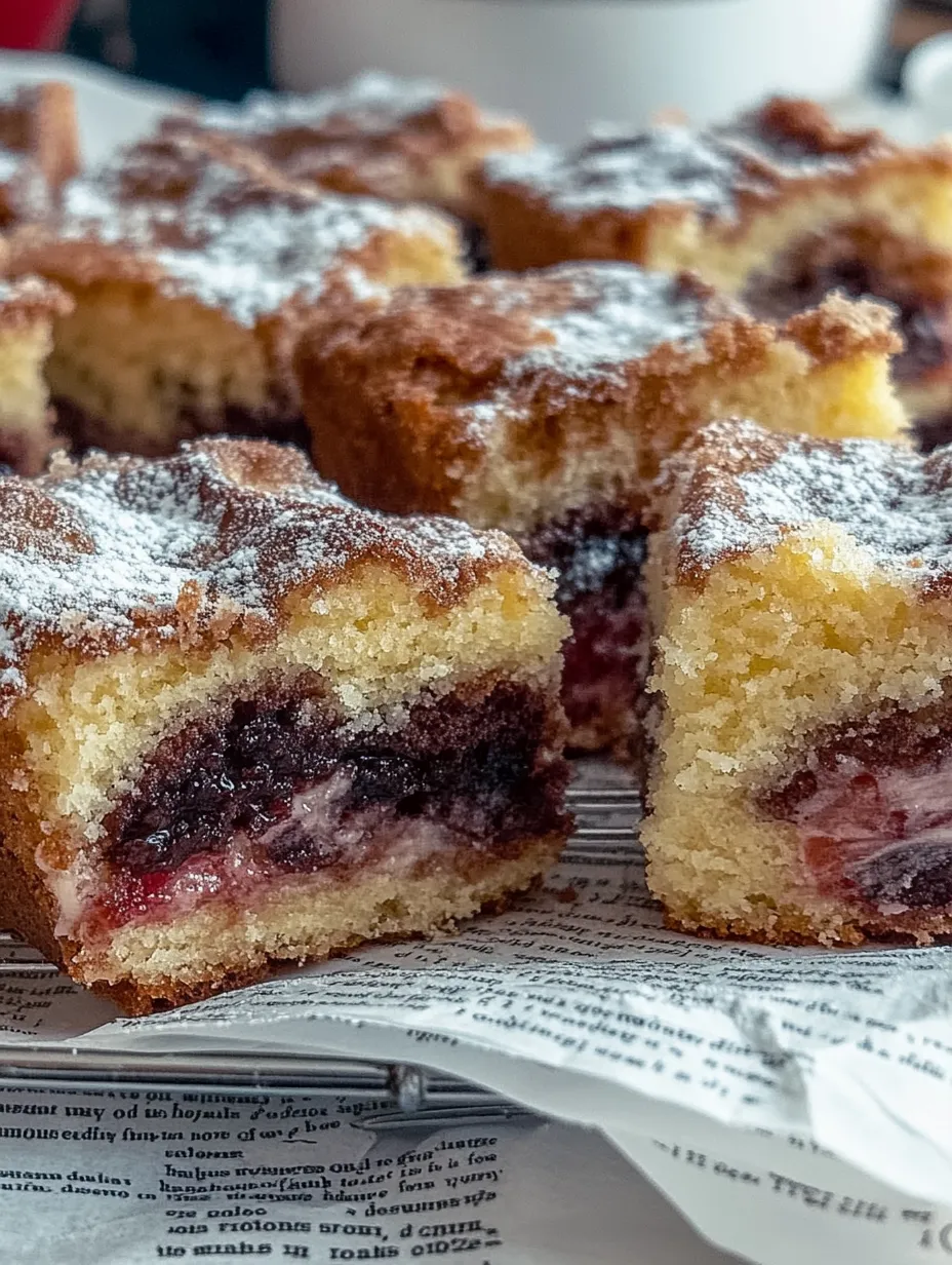 Juicy marbled cherry sheet cake – super easy