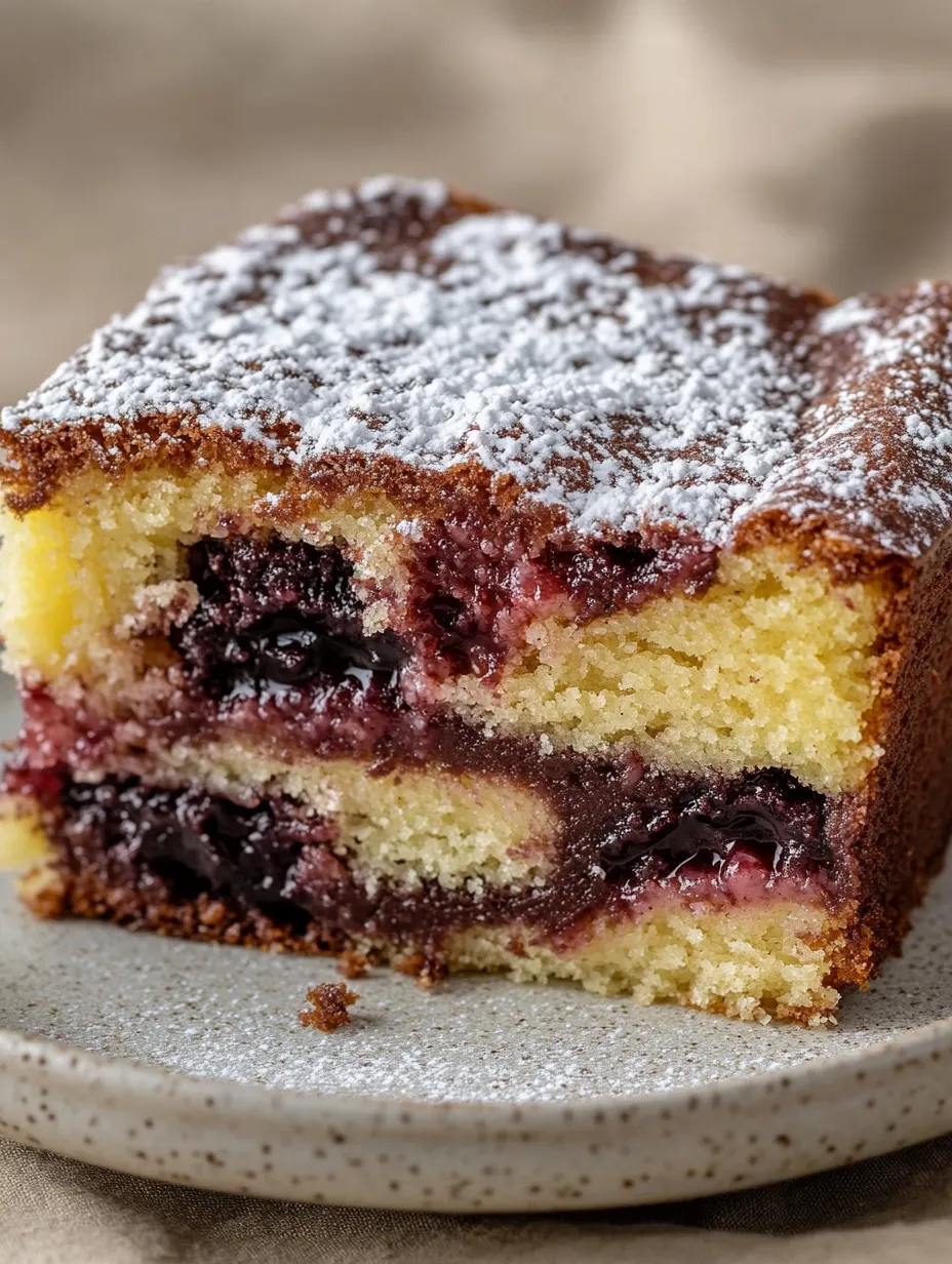 Marbled cherry sheet cake – easy and delicious