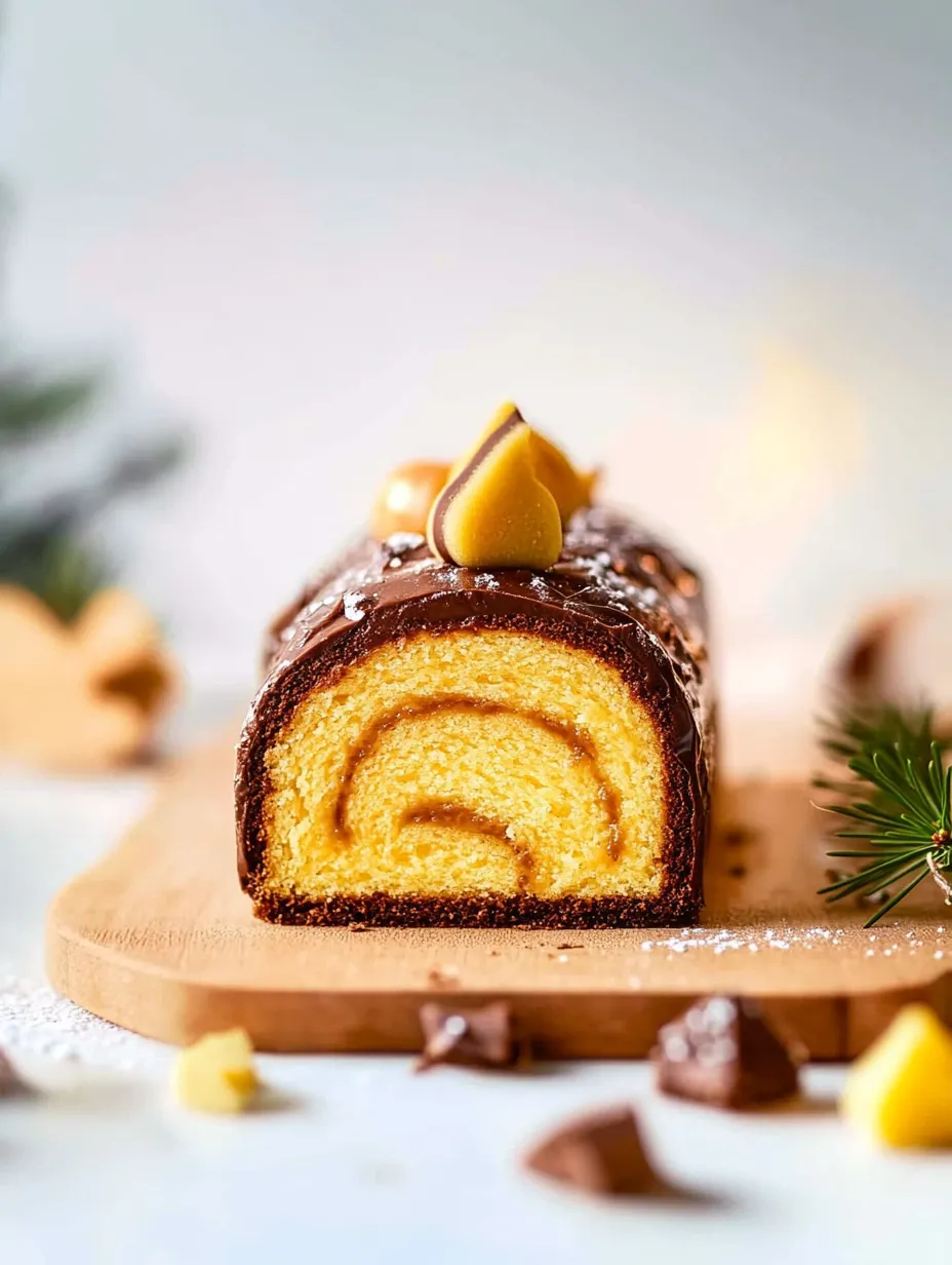 Mango-chocolate log, family treat