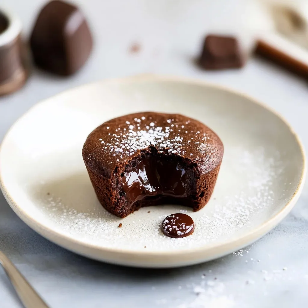 Gooey chocolate with melting center