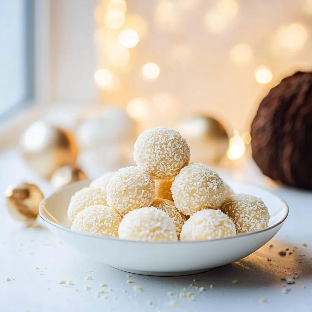Creamy coconut truffles with a nutty twist