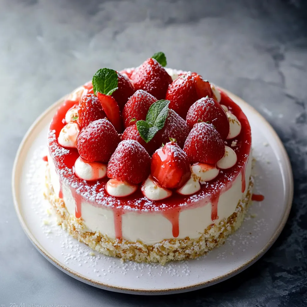 Homemade strawberry cake
