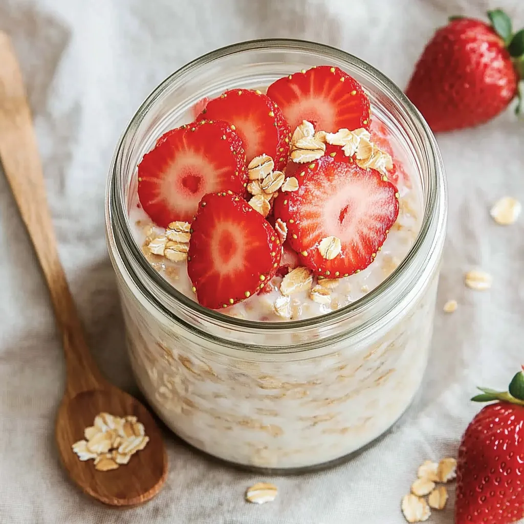 Creamy oats with yogurt, banana, and strawberries