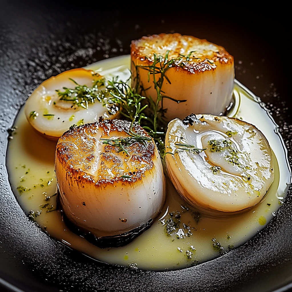 Scallops with dill sauce