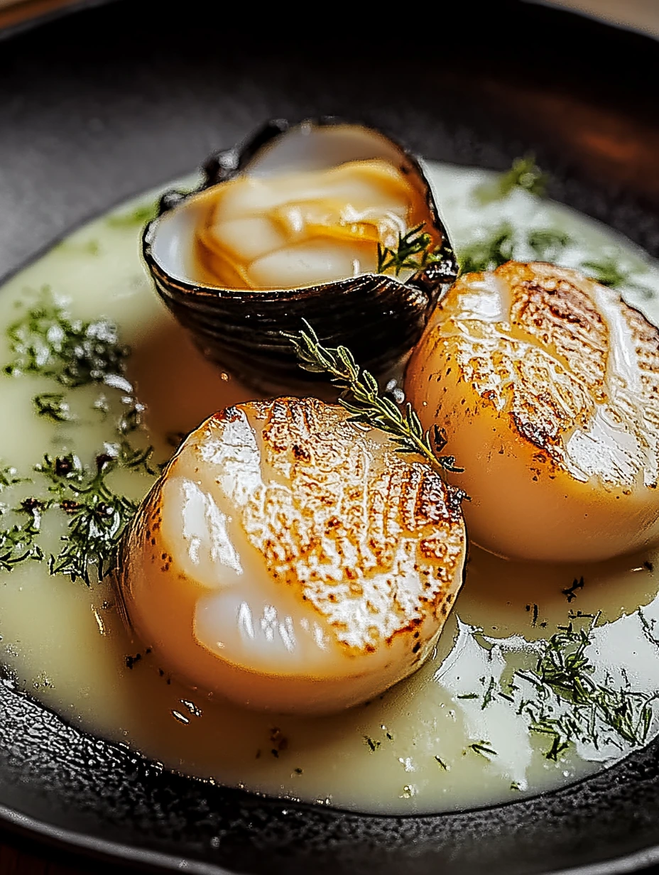 Scallops with dill