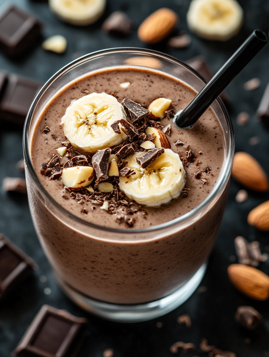 chocolate banana almond smoothie