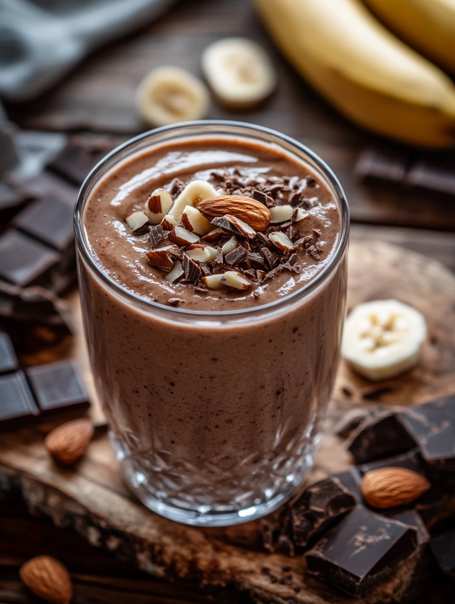 creamy chocolate banana smoothie