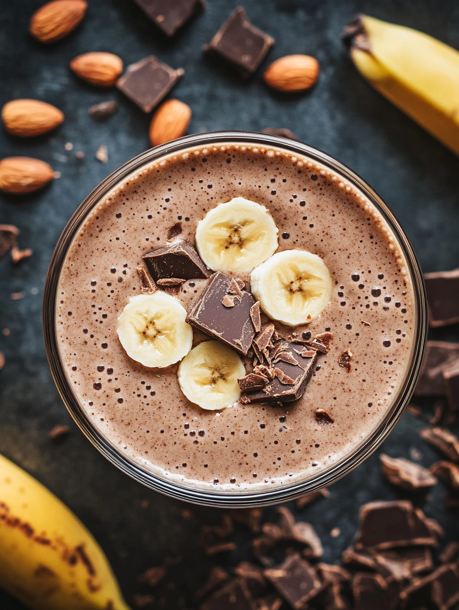 banana choco almond smoothie