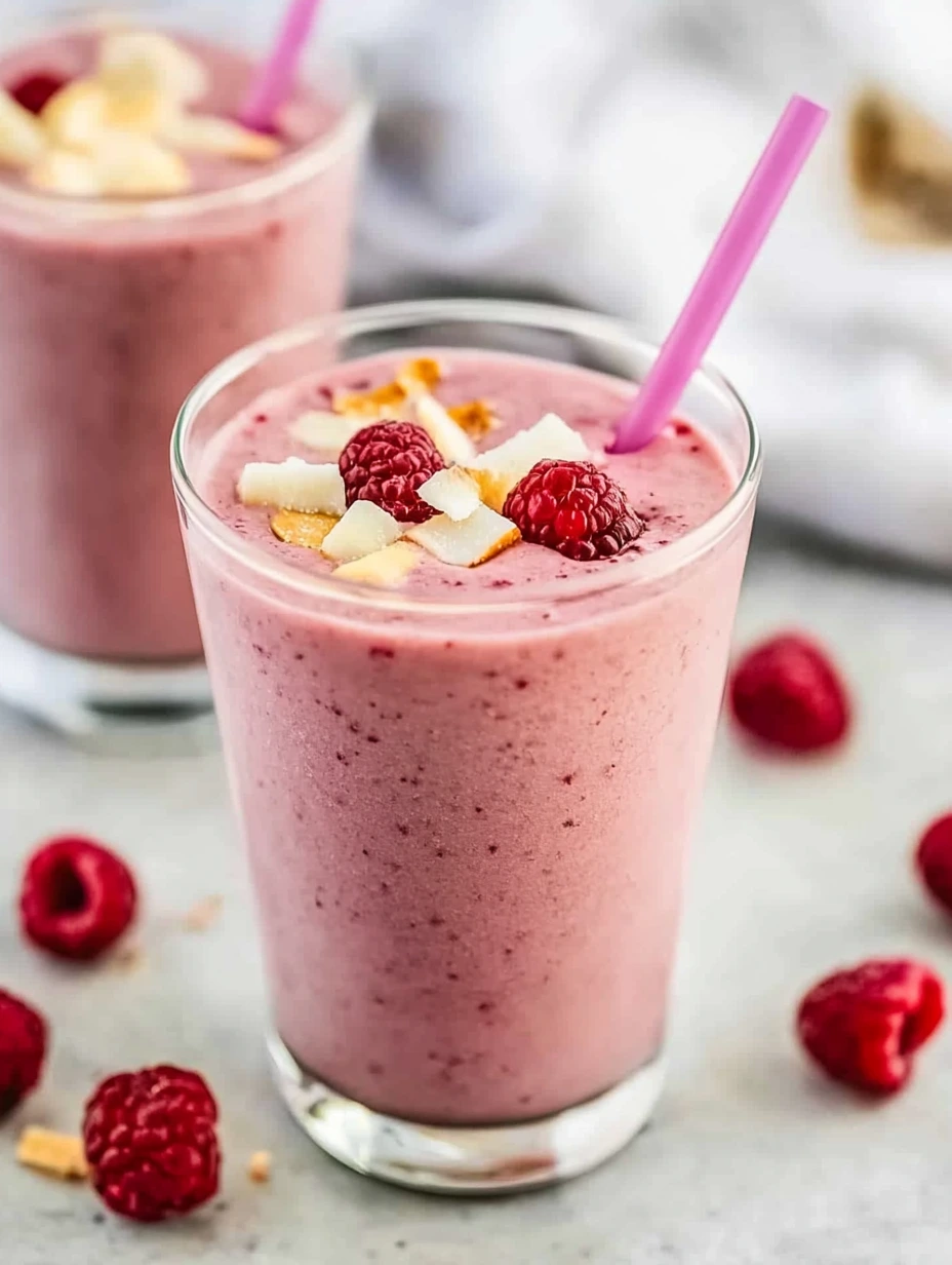 Fresh raspberry smoothie