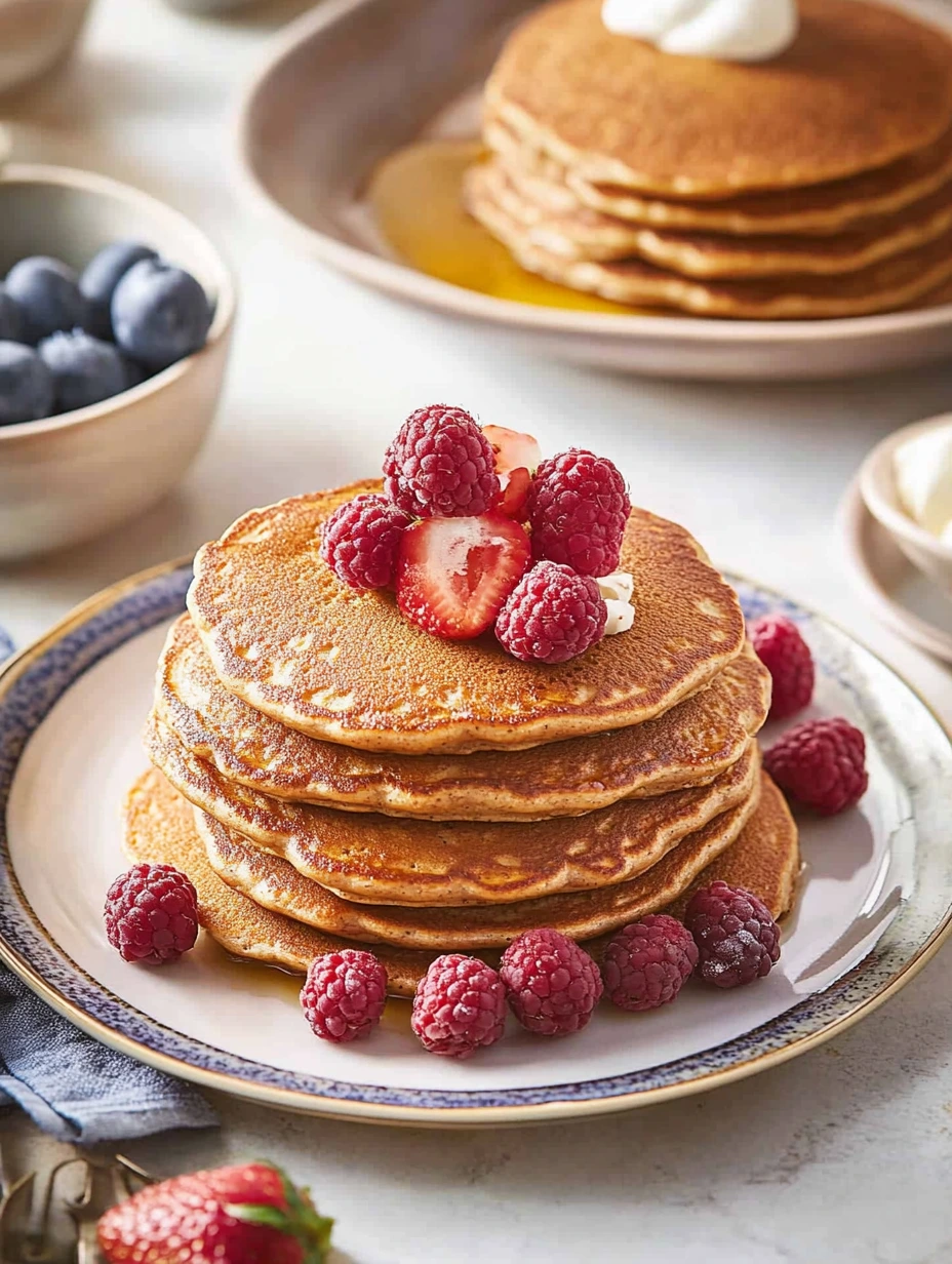Healthy whole wheat pancakes