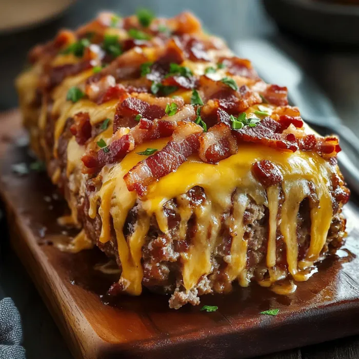 Meatloaf with Bacon and Cheese