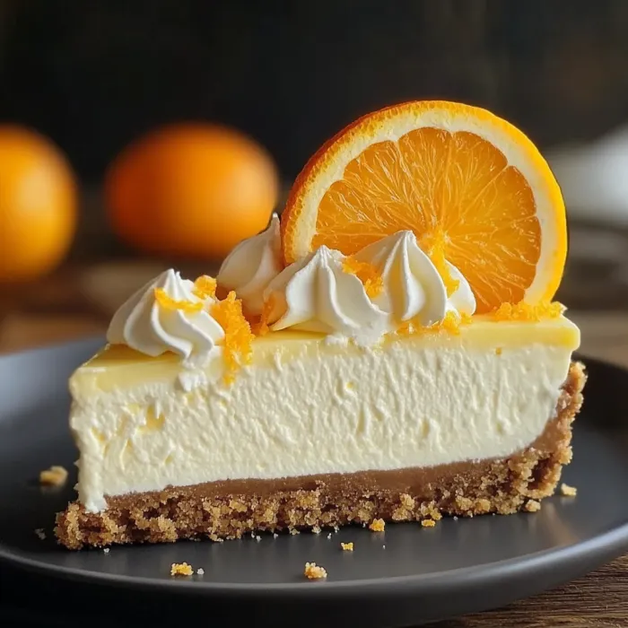 Refreshing no-bake orange cheesecake