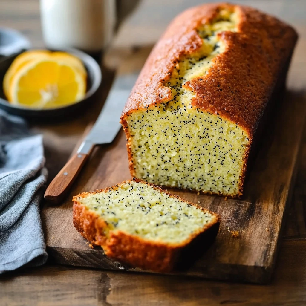 Orange poppy seed yogurt cake