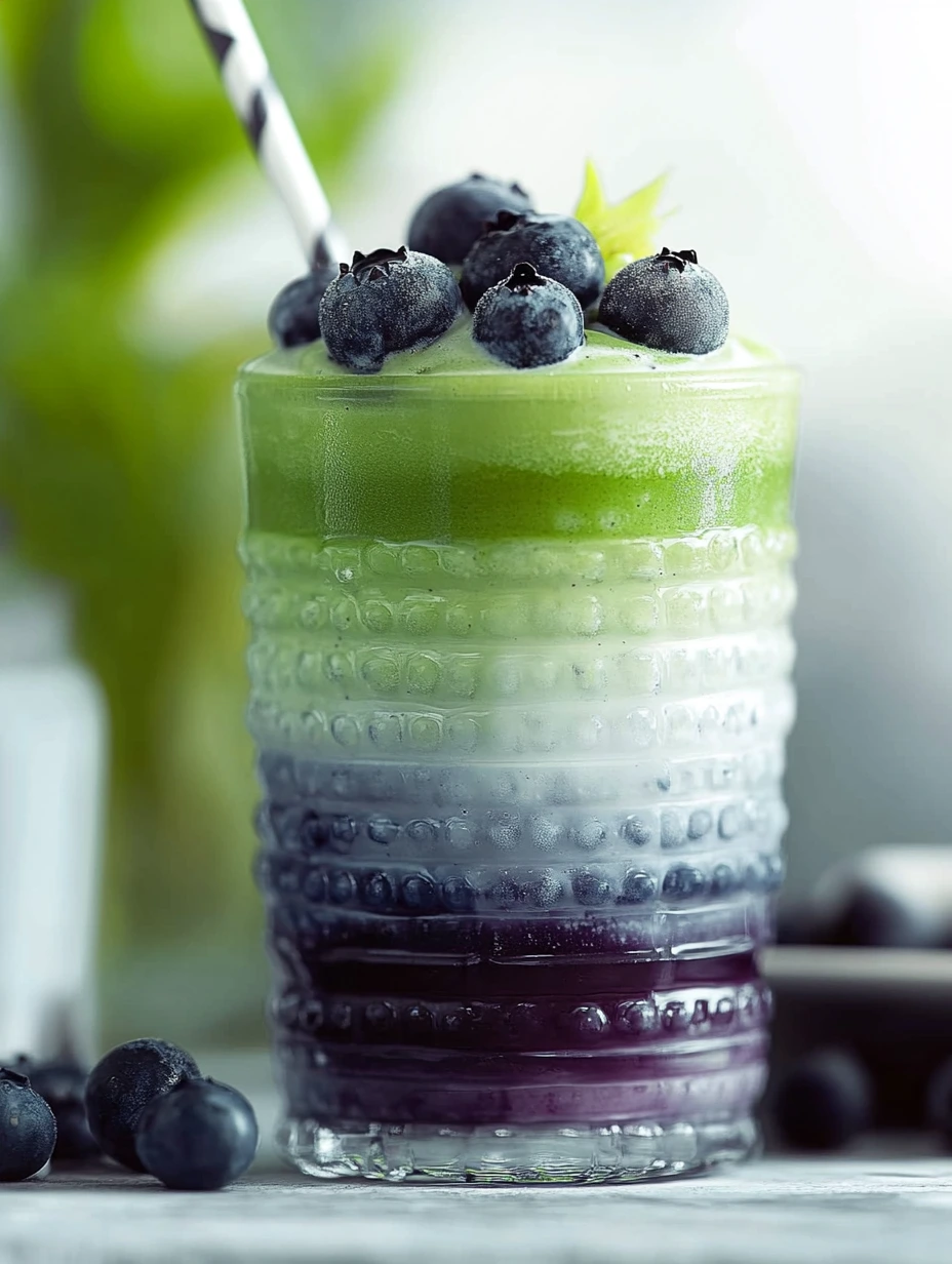 Fresh Blueberry Matcha Frappuccino