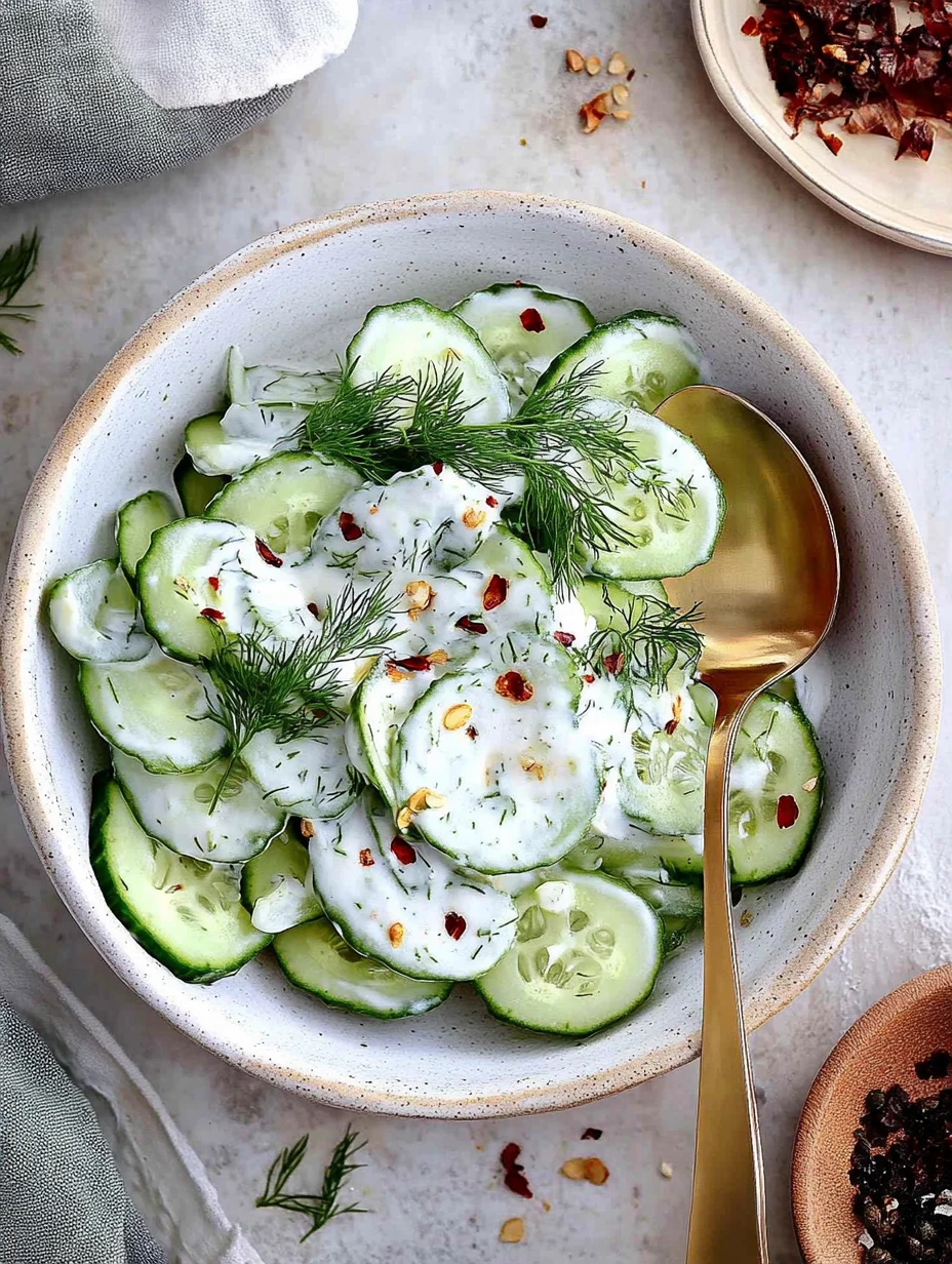 Easy cucumber dill salad