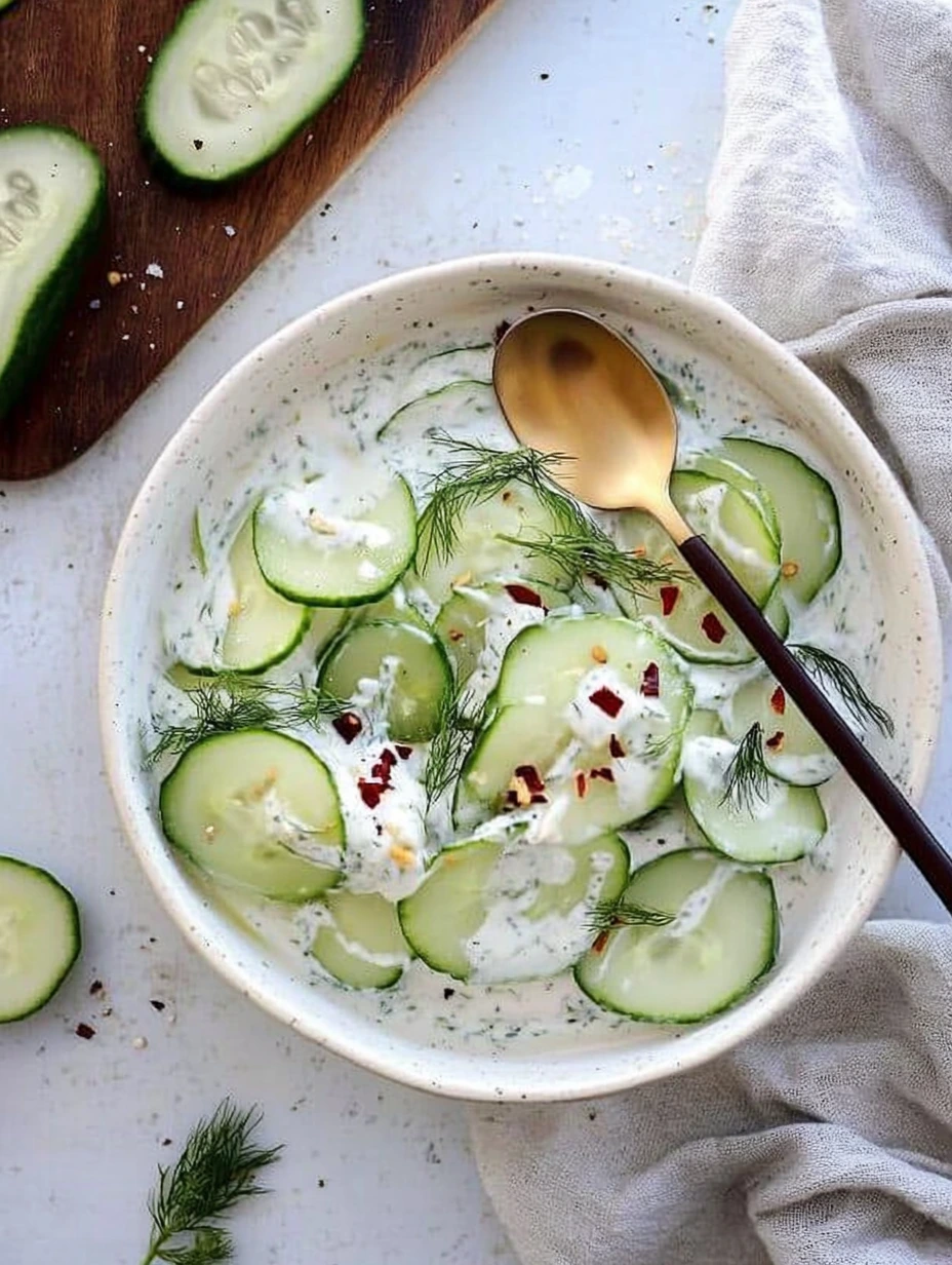 Quick cucumber dill salad