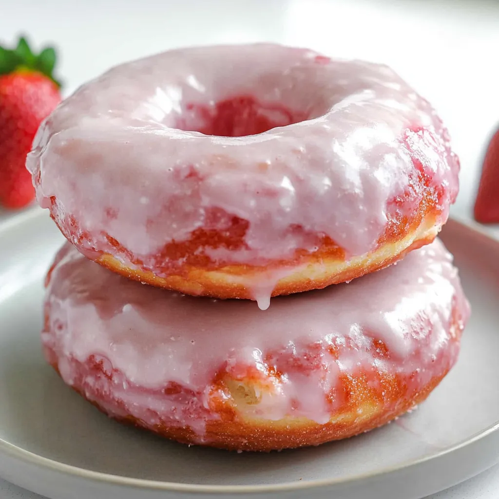 Soft Strawberry Donuts