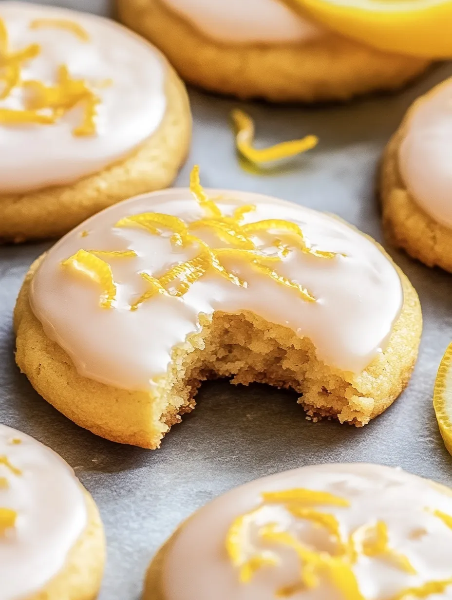 Soft lemon cookies with sweet citrus glaze