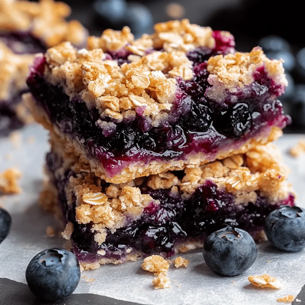 Balanced oat-blueberry squares
