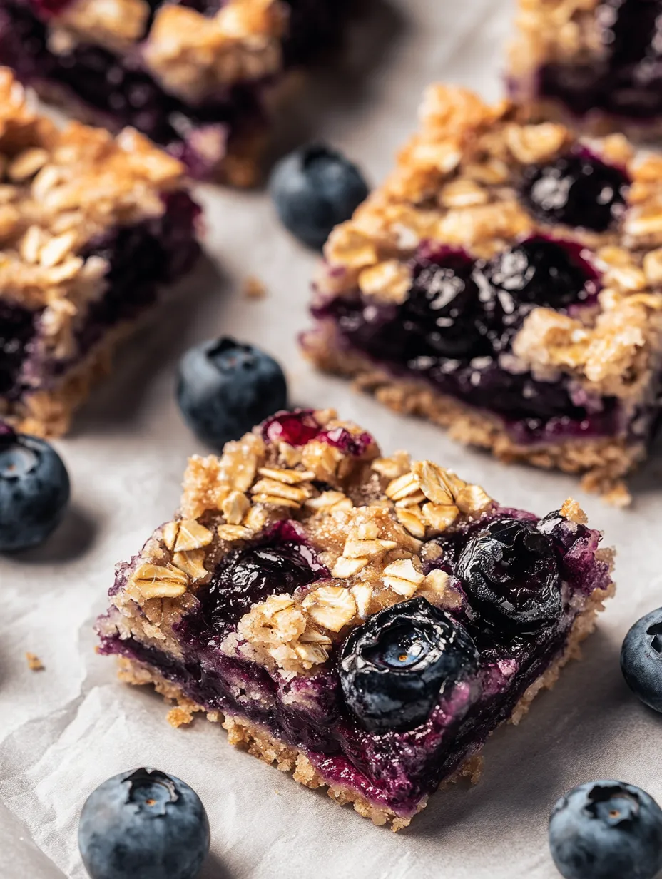 Homemade breakfast blueberry oat snack