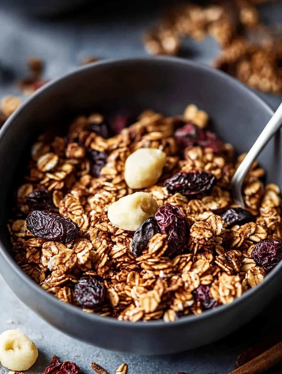 Gingerbread Granola, healthy breakfast