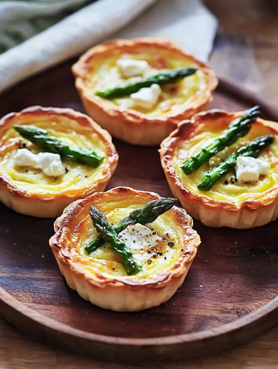 Mini Quiches with Asparagus and Goat Cheese