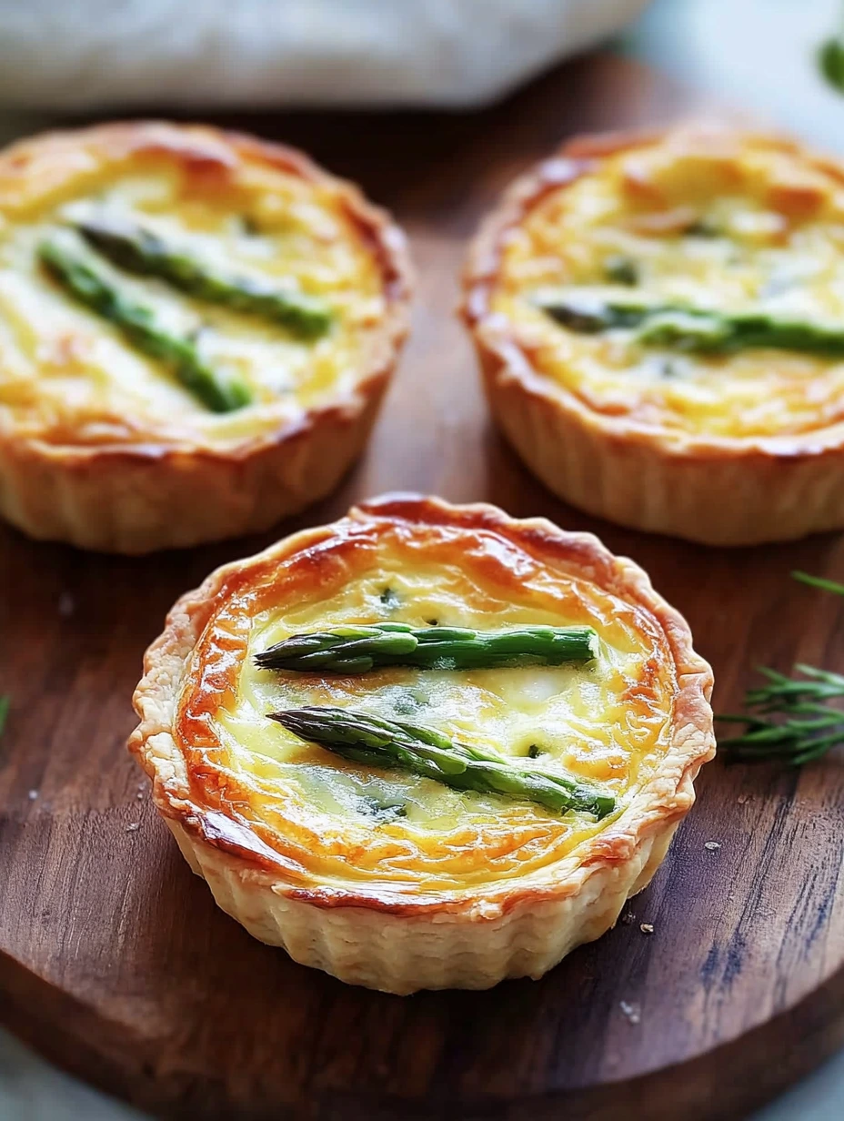 Mini Quiches with Asparagus and Goat Cheese, quick recipe