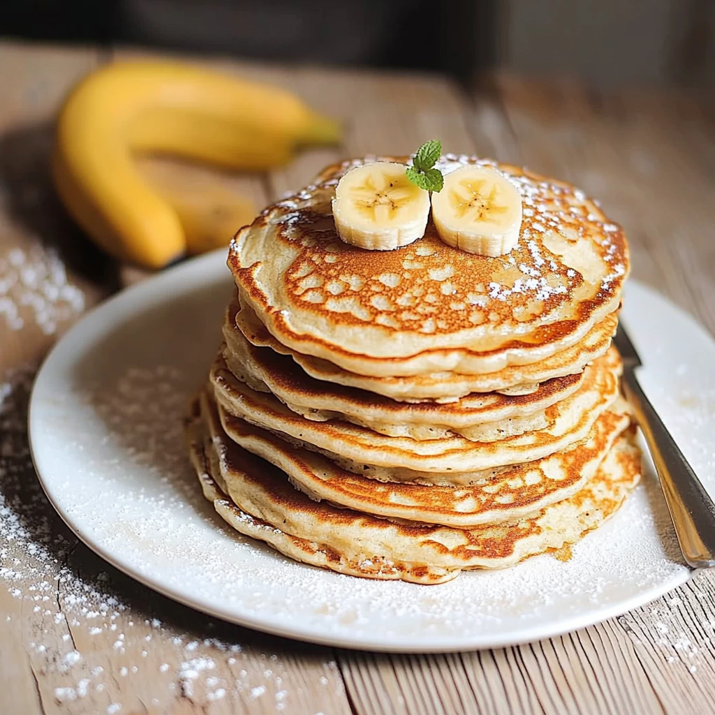 Banana oat pancakes