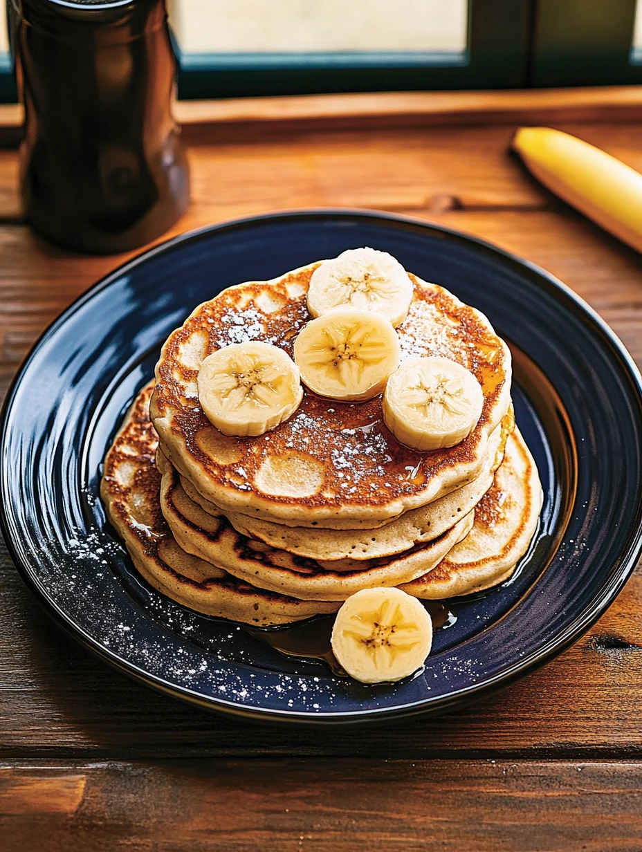 Banana oat flake pancakes