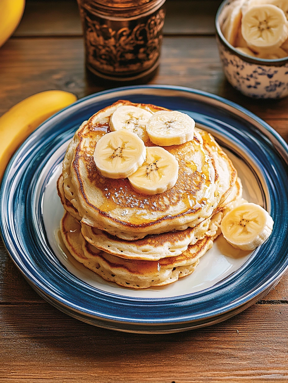 Banana and oat flake pancakes