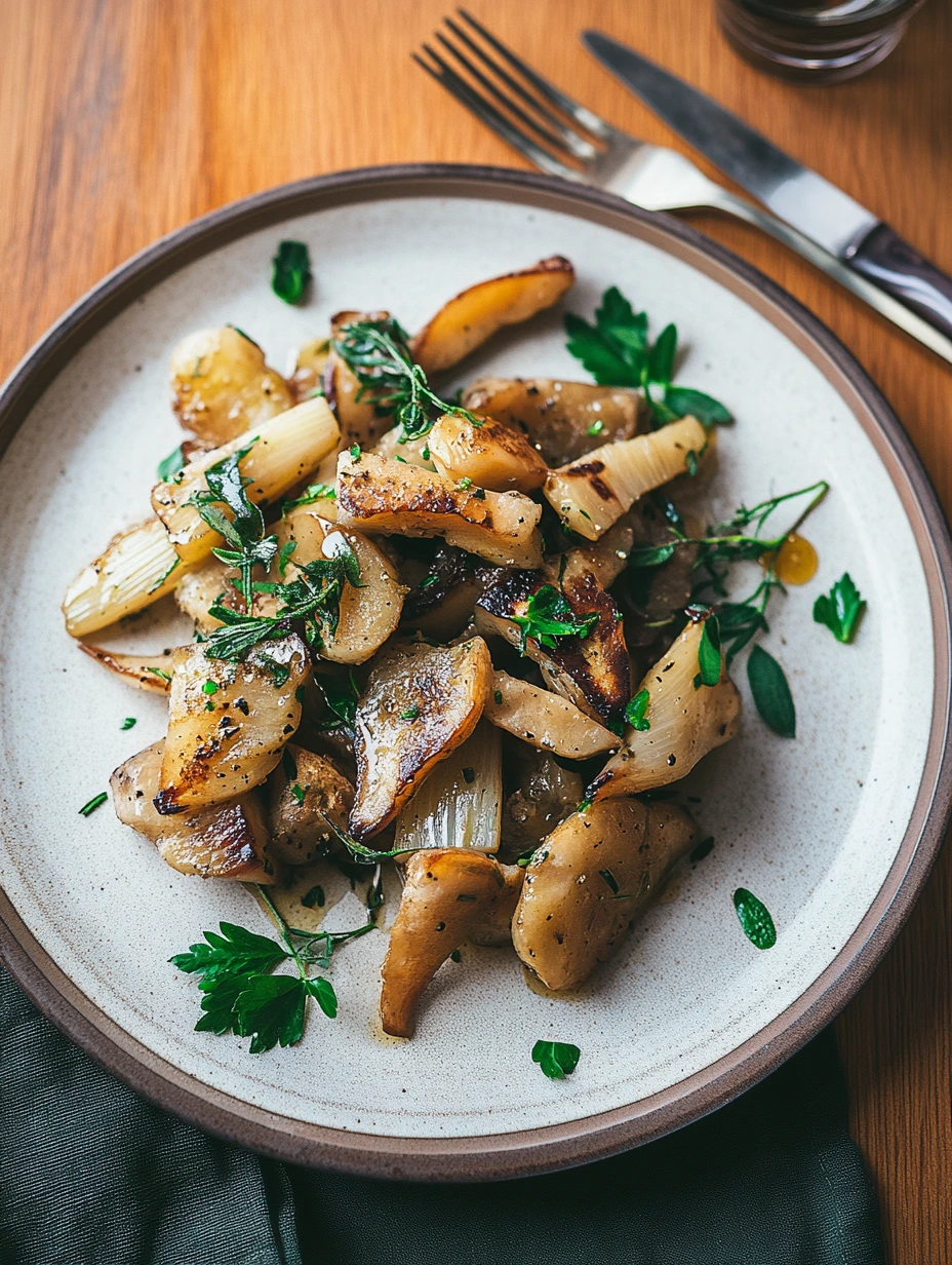Pan-fried oyster mushrooms, quick recipe