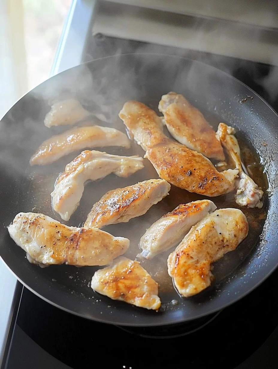 Pan-cooked chicken