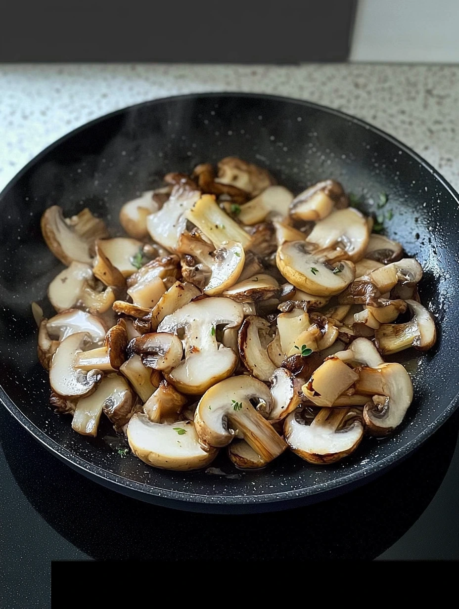 Pan-fried mushrooms