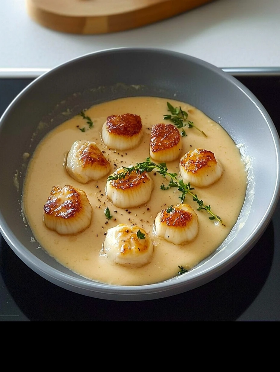 Plat de Noix de Saint-Jacques à la Crème