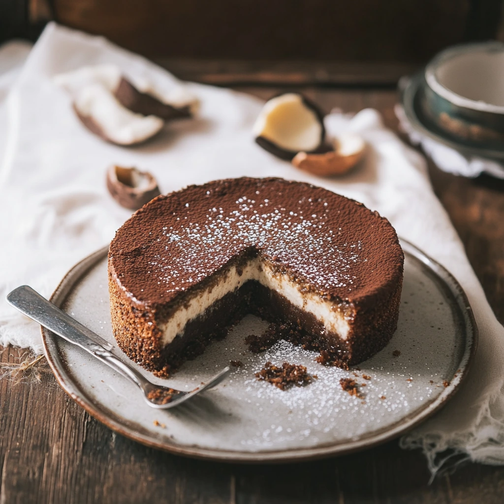 Soft chocolate and coconut cake