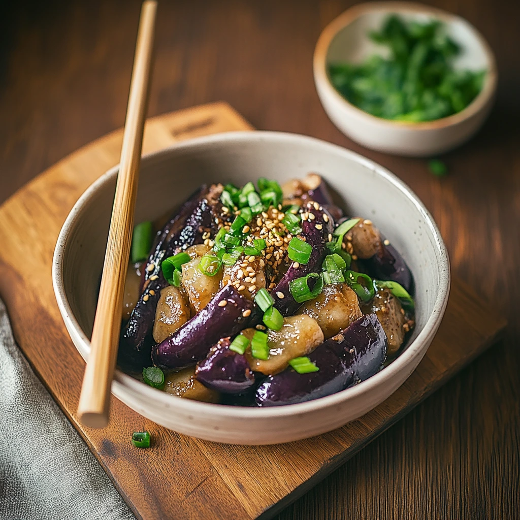 Japanese eggplants with miso sauce