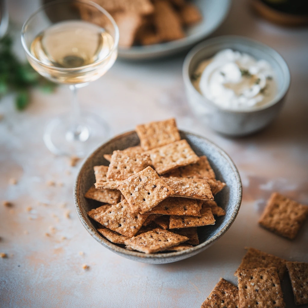 Craquants crackers aux graines faits maison pour un apéro