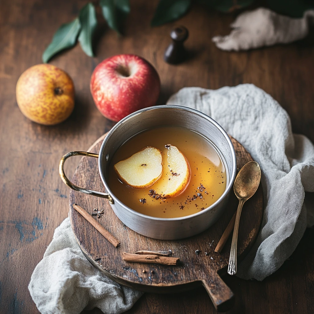 Warm spiced apple drink