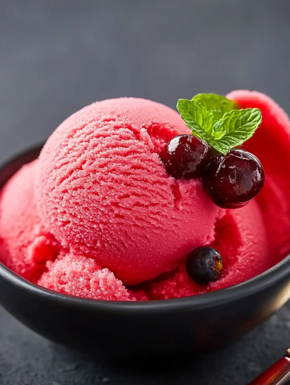 Cherry sorbet