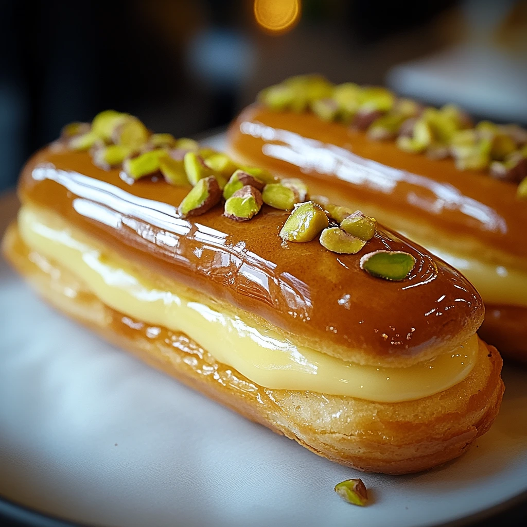 Orange Pistachio Eclair