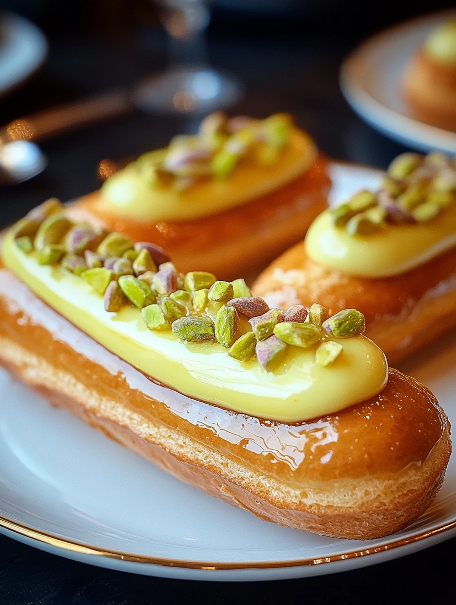 Homemade Orange Pistachio Éclair