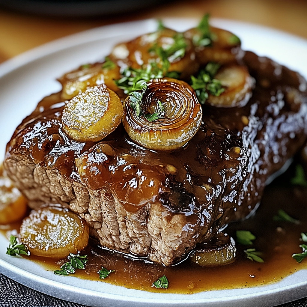 Savory onion meatloaf