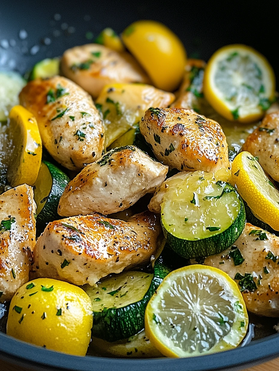 Quick lemon chicken with zucchini